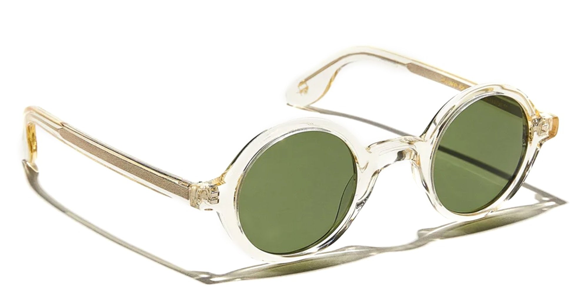 Ottica Mondello Roma - Moscot - OR-ZOL-S42280600-04 - ZOLMAN - FLESH / CALIBAR GREEN LENS - Acetate - shape  - transparent beige - EYEWEAR - SUNGLASSES - Unisex,Uomo,Donna,Women,Men - lens  - Made In China