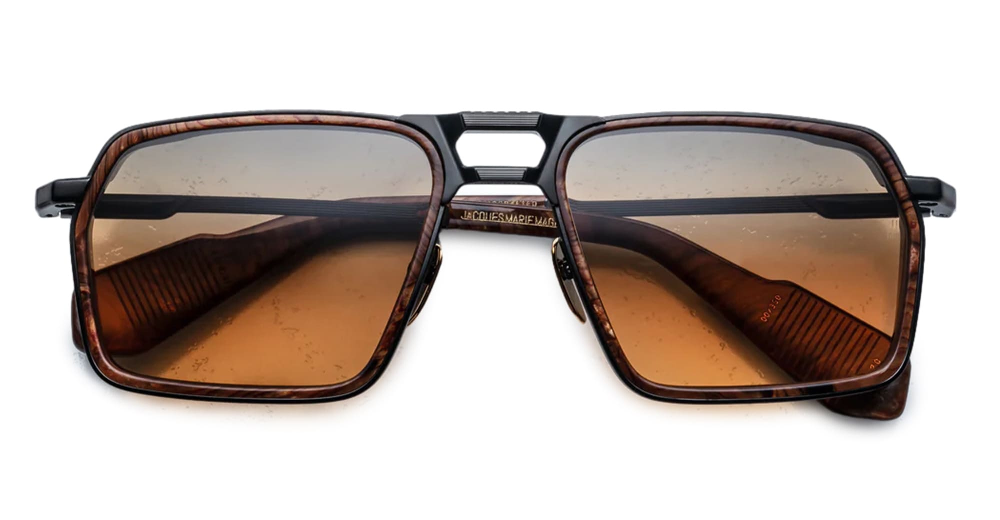 Ottica Mondello Roma - Jacques Marie Mage - JMMGTR-16F - GT-R - BOA - titanium, acetate - shape Navigator - black, brown - EYEWEAR - SUNGLASSES - Uomo,Men - lens Gradient brown - Made In Japan