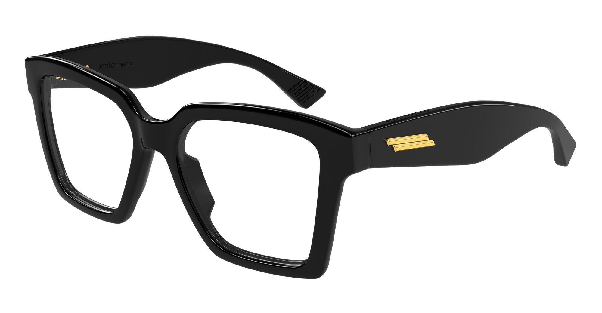 Ottica Mondello Roma - Bottega Veneta - BV1458O-001 - BV1458O-001 - BLACK RX - Acetate - shape Squared - Black - EYEWEAR - EYEGLASSES - Donna,Women - lens Clear - Made In Italy