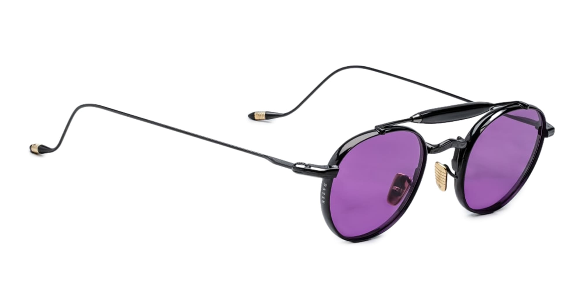 Ottica Mondello Roma - Jacques Marie Mage - JMMDS-17D - DASAN - SPIDER - Titanium - shape Aviator - Black - EYEWEAR - SUNGLASSES - Unisex,Uomo,Donna,Women,Men - lens purple - Made In Japan
