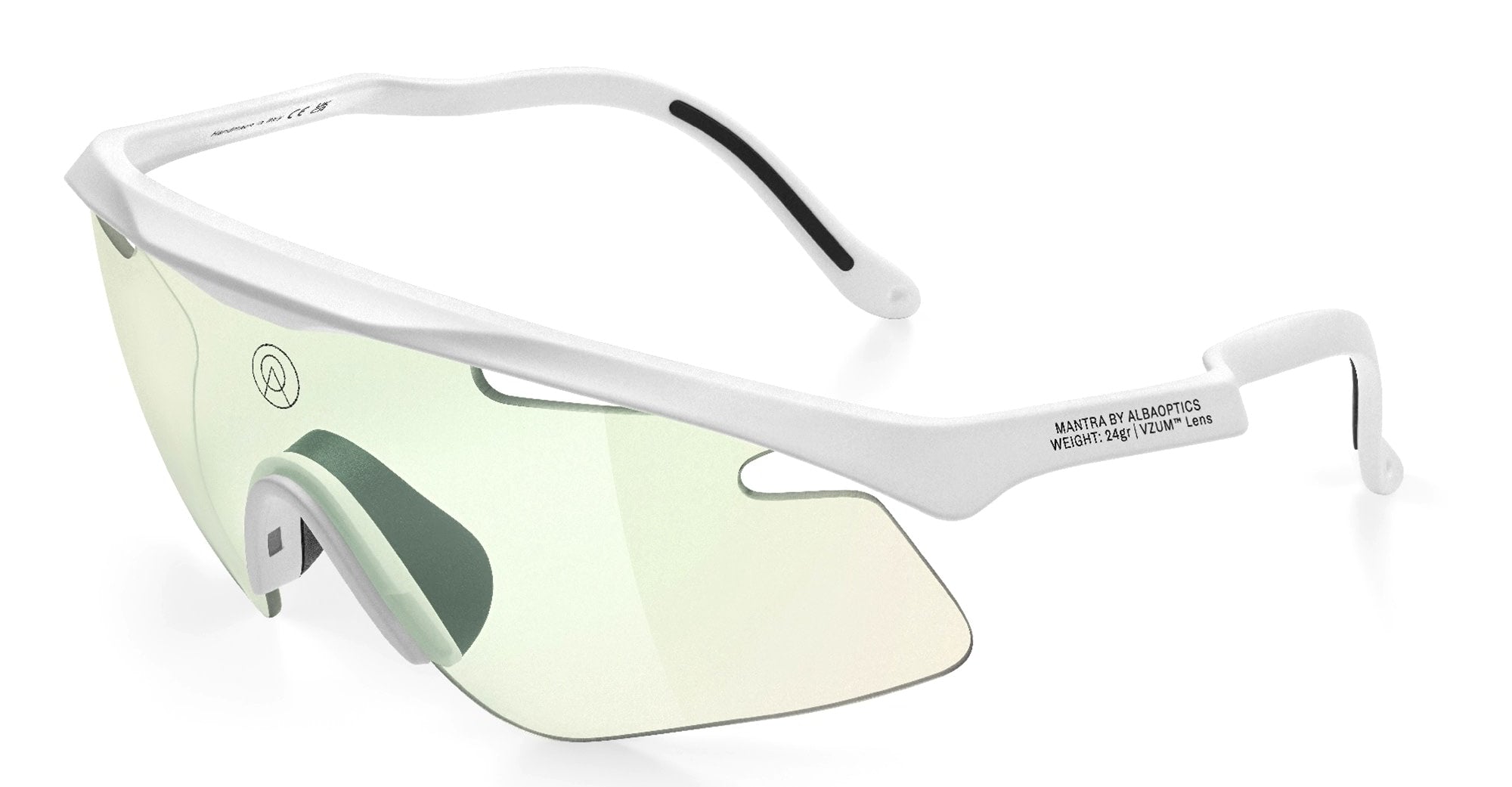 Ottica Mondello Roma - Alba Optics - 8050054516417 - MANTRA - WHITE / VZUM F-LENS BTL - Tr90 - shape Mask - White - EYEWEAR - SUNGLASSES - Unisex,Uomo,Donna,Women,Men - lens blue green - Made In Italy