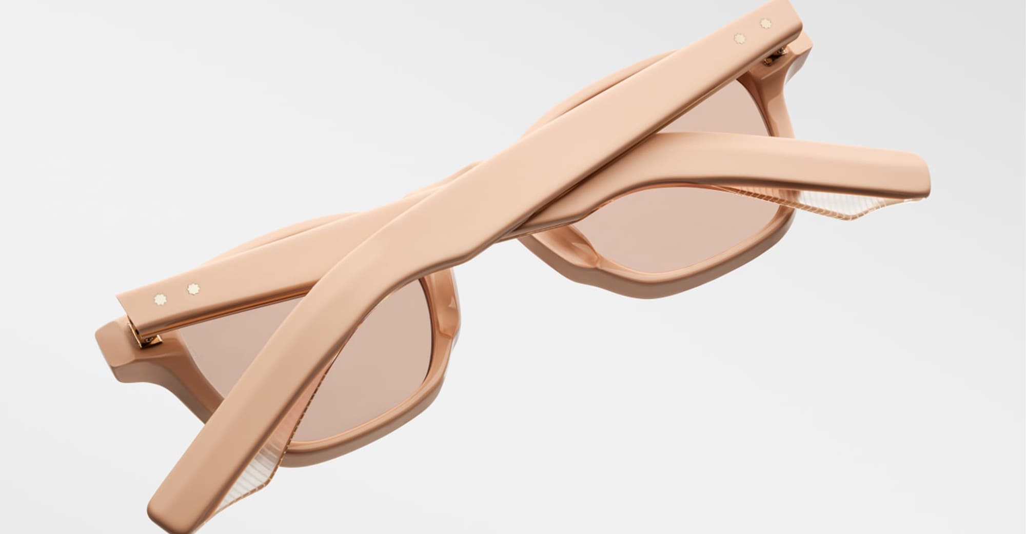 Ottica Mondello Roma - Jacques Marie Mage - JMMZP-14S - SUEDE COLLECTION: ZEPHIRIN - DUST SUEDE - Acetate - shape Squared - beige - EYEWEAR - SUNGLASSES - Unisex,Uomo,Donna,Women,Men - lens orange - Made In Japan