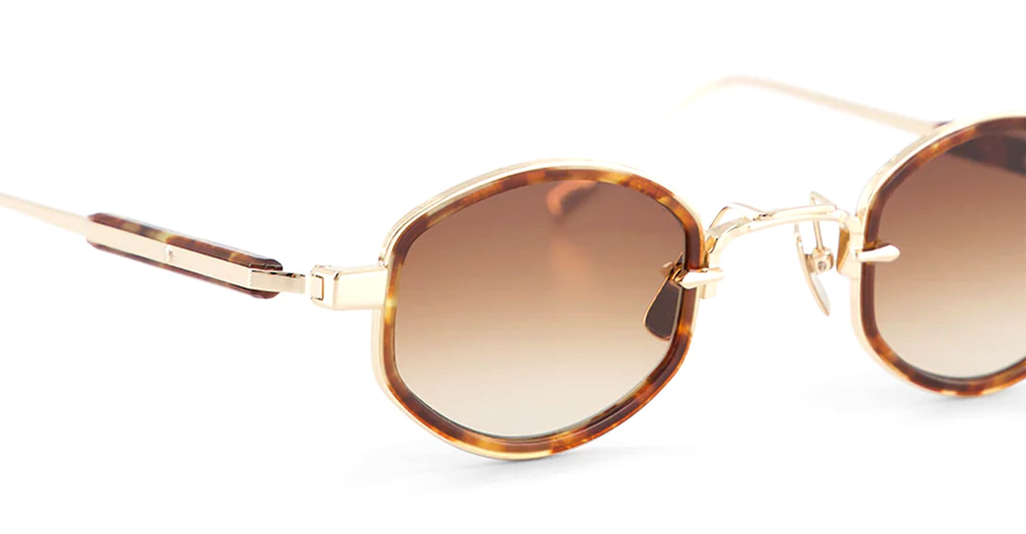 Ottica Mondello Roma - Sato - Mirac-LG-T-1 - MIRAC - LUNAR GOLD / TORTOISE - Acetate, titanium - shape Oval - gold, tortoise - EYEWEAR - SUNGLASSES - Unisex,Uomo,Donna,Women,Men - lens Gradient brown - Made In Japan