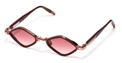 Ottica Mondello Roma - John Dalia - LANA-C460 - LANA - C460 Burgundy / Brushed Copper / Rose Gold - titanium, acetate - shape Diamond - burgundy - EYEWEAR - SUNGLASSES - Unisex,Uomo,Donna,Women,Men - lens red - Made In France