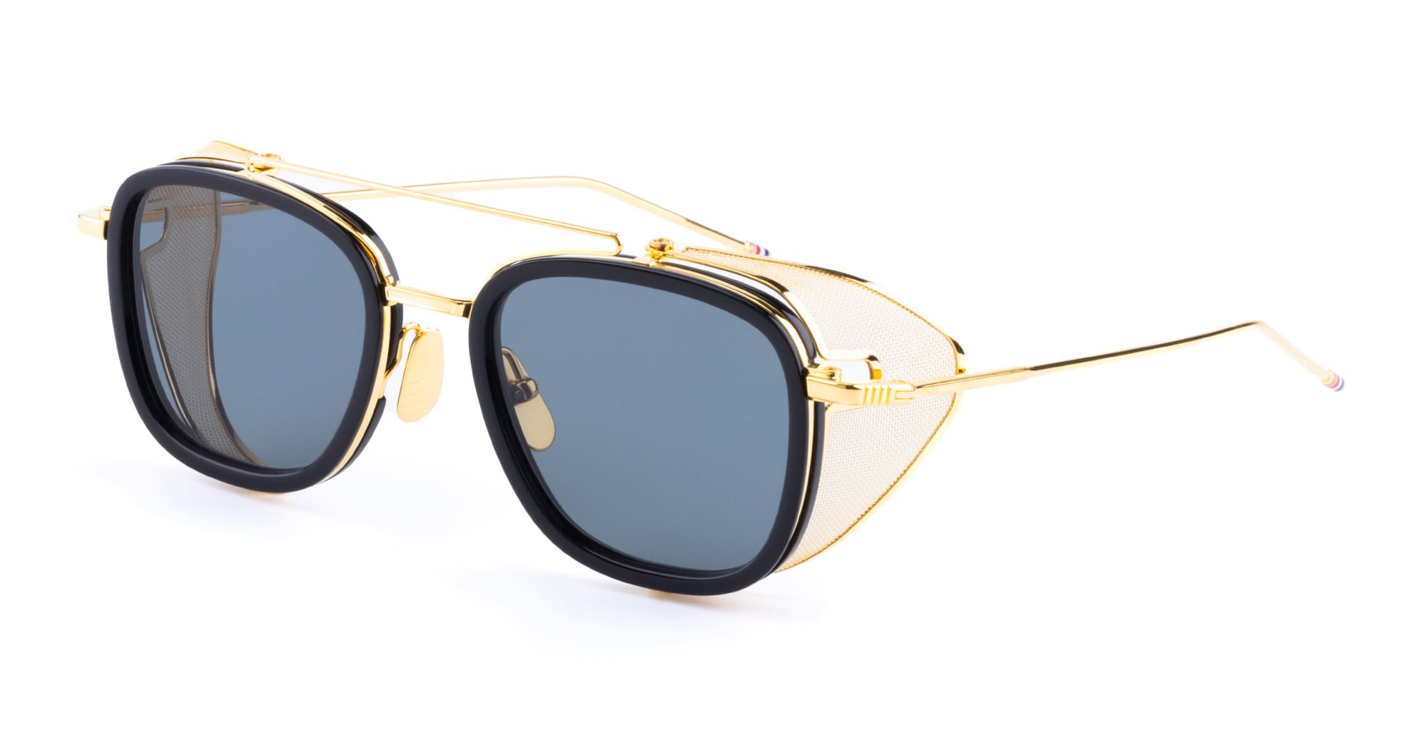 Ottica Mondello Roma - Thom Browne - UES808A-G0003-001-51 - RECTANGULAR - BLACK - Acetate - shape  - Black - EYEWEAR - SUNGLASSES - Uomo,Men - lens  - Made In Japan