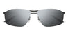 Ottica Mondello Roma - Balenciaga - BB0413S-004 - BB0413S-004 - GUNMETAL - Metal - shape Rectangular - dark grey - EYEWEAR - SUNGLASSES - Unisex,Uomo,Donna,Women,Men - lens silver - Made In Japan