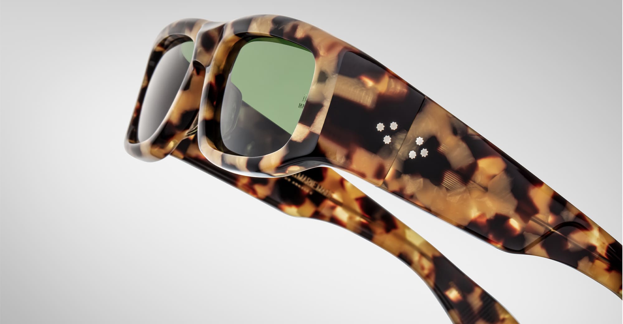 Ottica Mondello Roma - Jacques Marie Mage - JMMRM-15J - ROMI - GOLD DUST - Acetate - shape Rectangular - Havana - EYEWEAR - SUNGLASSES - Unisex,Uomo,Donna,Women,Men - lens Green - Made In Japan
