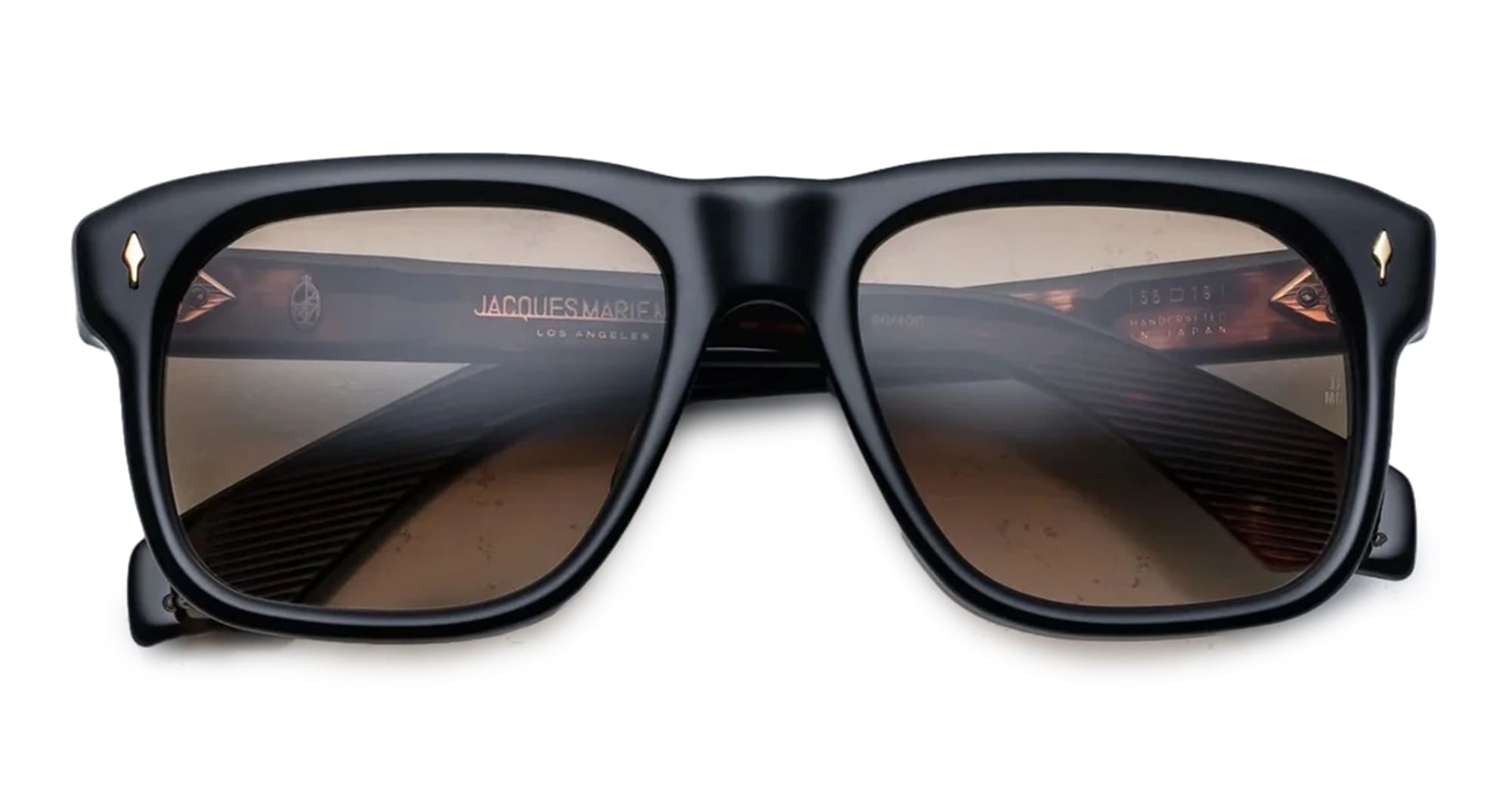 Ottica Mondello Roma - Jacques Marie Mage - JMMYVRX-15A - YVES - NOIR 15 - Acetate - shape Squared - Black - EYEWEAR - SUNGLASSES - Unisex,Uomo,Donna,Women,Men - lens yellow - Made In Japan