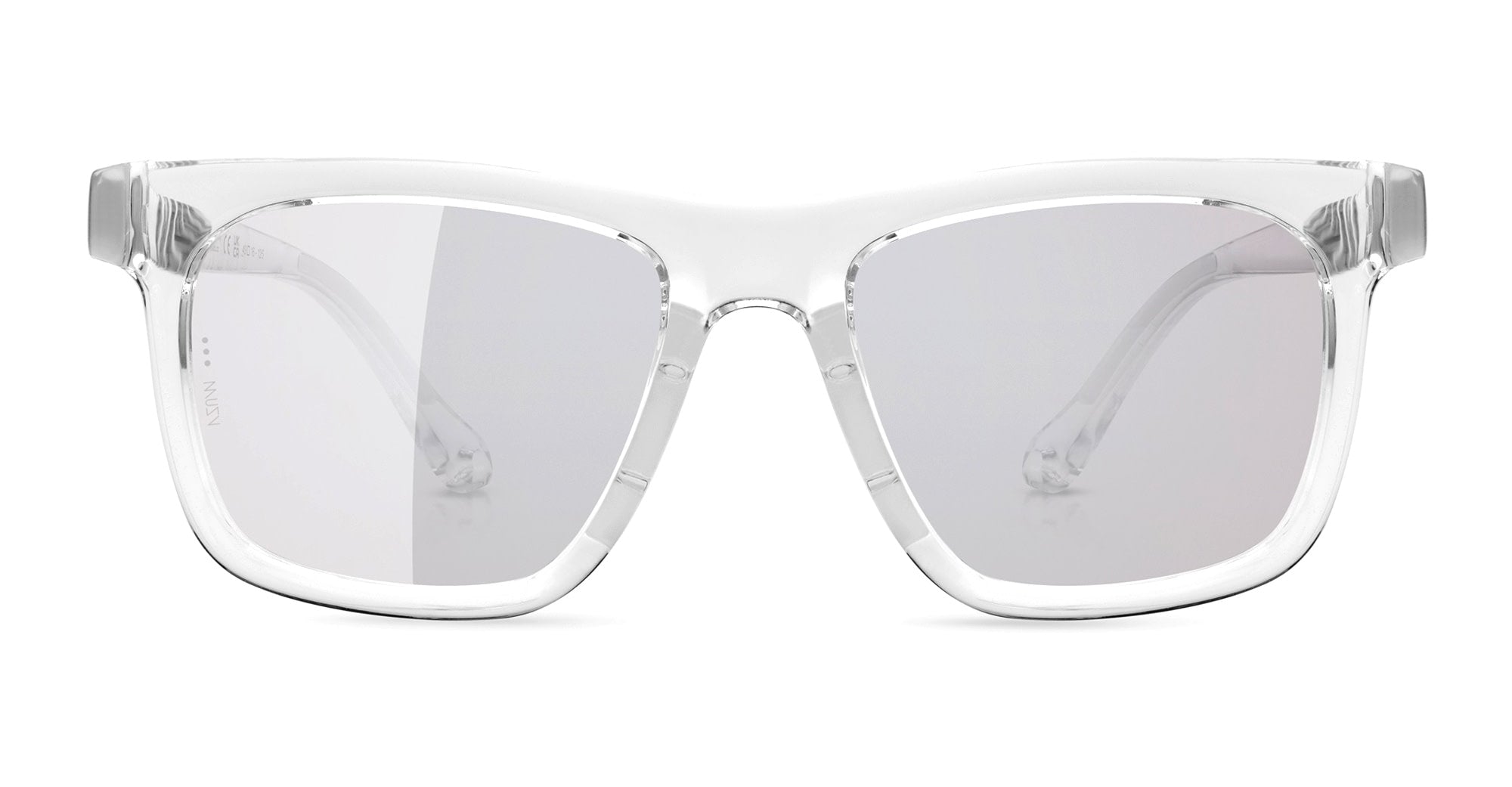 VZUM ALU - Tr90 - shape Squared - Crystal - EYEWEAR - SUNGLASSES - Unisex,Uomo,Donna,Women,Men - lens Grey - Made In Italy