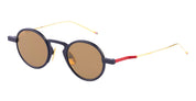 Ottica Mondello Roma - Thom Browne - UES931A-G0001-410-43 - ROUND - GOLD / NAVY / RED / WHITE - Titanium - shape Round - blue - EYEWEAR - SUNGLASSES - Uomo,Men - lens Gold - Made In Japan