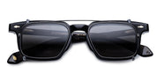 Ottica Mondello Roma - Jacques Marie Mage - JMMMSCP-88 - MOSCOVA CLIP ON - BLACK - Titanium - shape Rectangular - Black - EYEWEAR - SUNGLASSES - Unisex,Uomo,Donna,Women,Men - lens Black - Made In Japan