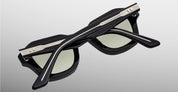 Ottica Mondello Roma - Jacques Marie Mage - JMMQE-16C - EICHLER - COBRA - Acetate - shape Squared - Black - EYEWEAR - SUNGLASSES - Unisex,Uomo,Donna,Women,Men - lens Green - Made In Japan