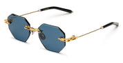 Ottica Mondello Roma - T HENRI - TML - TROFEO - L'OR BLEU - Titanium - shape Octagonal - Gold - EYEWEAR - SUNGLASSES - Unisex,Uomo,Donna,Women,Men - lens Blue - Made In Japan