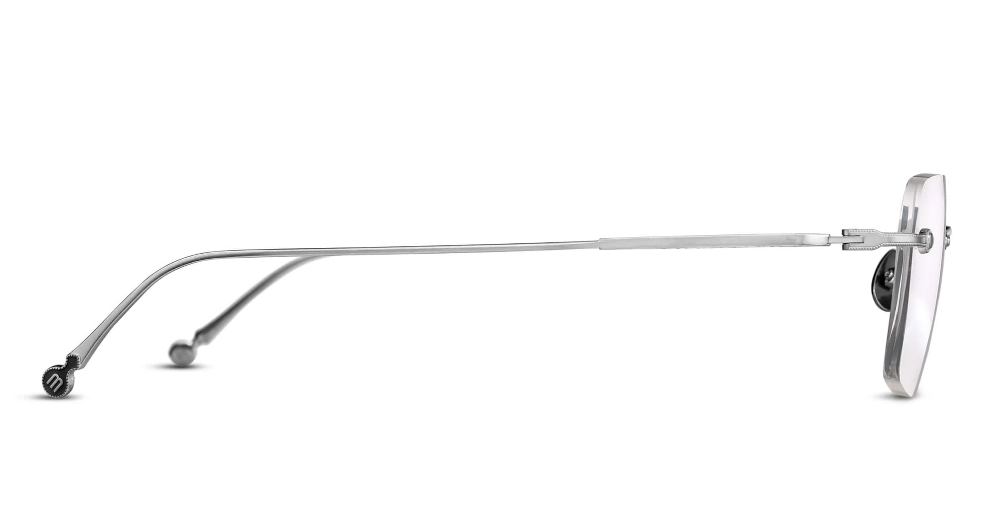 Ottica Mondello Roma - Matsuda - M5008.RX.BS.51 - M5008 - BRUSHED SILVER RX - Titanium - shape Squared - Silver - EYEWEAR - EYEGLASSES - Unisex,Uomo,Donna,Women,Men - lens Clear - Made In Japan