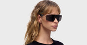 Ottica Mondello Roma - Mykita - 10300644 - MR008 MH73 - Black / Black / Super Black Lens - stainless steel - shape Mask - silver, black - EYEWEAR - SUNGLASSES - Unisex,Uomo,Donna,Women,Men - lens Black - Made In Germany