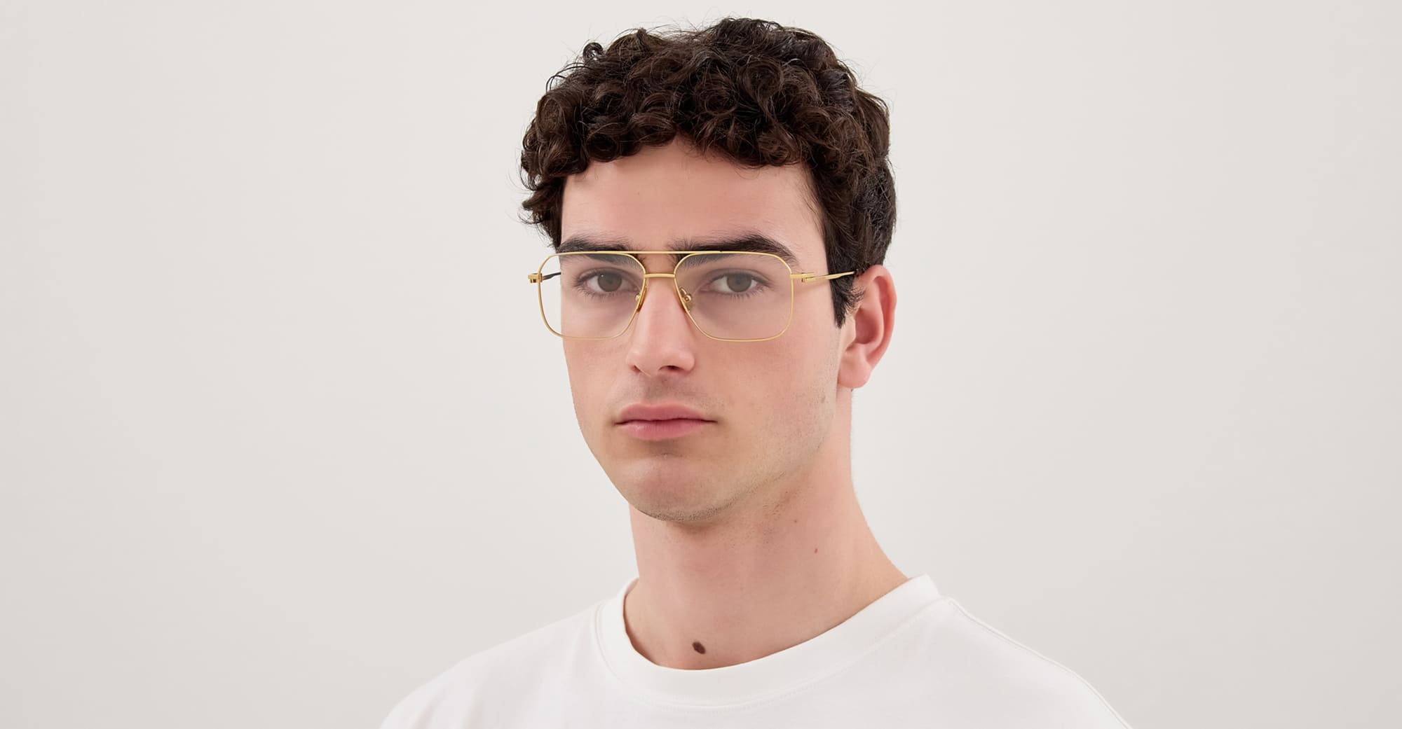 Ottica Mondello Roma - Bottega Veneta - BV1384O-001 - BV1384O-001 - GOLD / HAVANA RX - Metal - shape Navigator - Gold - EYEWEAR - EYEGLASSES - Uomo,Men - lens Clear - Made In Italy