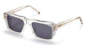 Ottica Mondello Roma - Akoni - AKS-105F-54 - HERCULES - CRYSTAL CLEAR / LIGHT GREY - Acetate - shape Squared - transparent gray - EYEWEAR - SUNGLASSES - Uomo,Men - lens Grey - Made In Japan