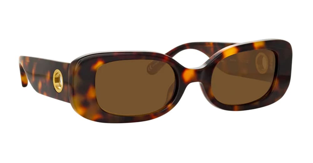  YELLOW GOLD - Acetate - shape Rectangular - Tortoise - EYEWEAR - SUNGLASSES - Donna,Women - lens Brown - Made In Italy