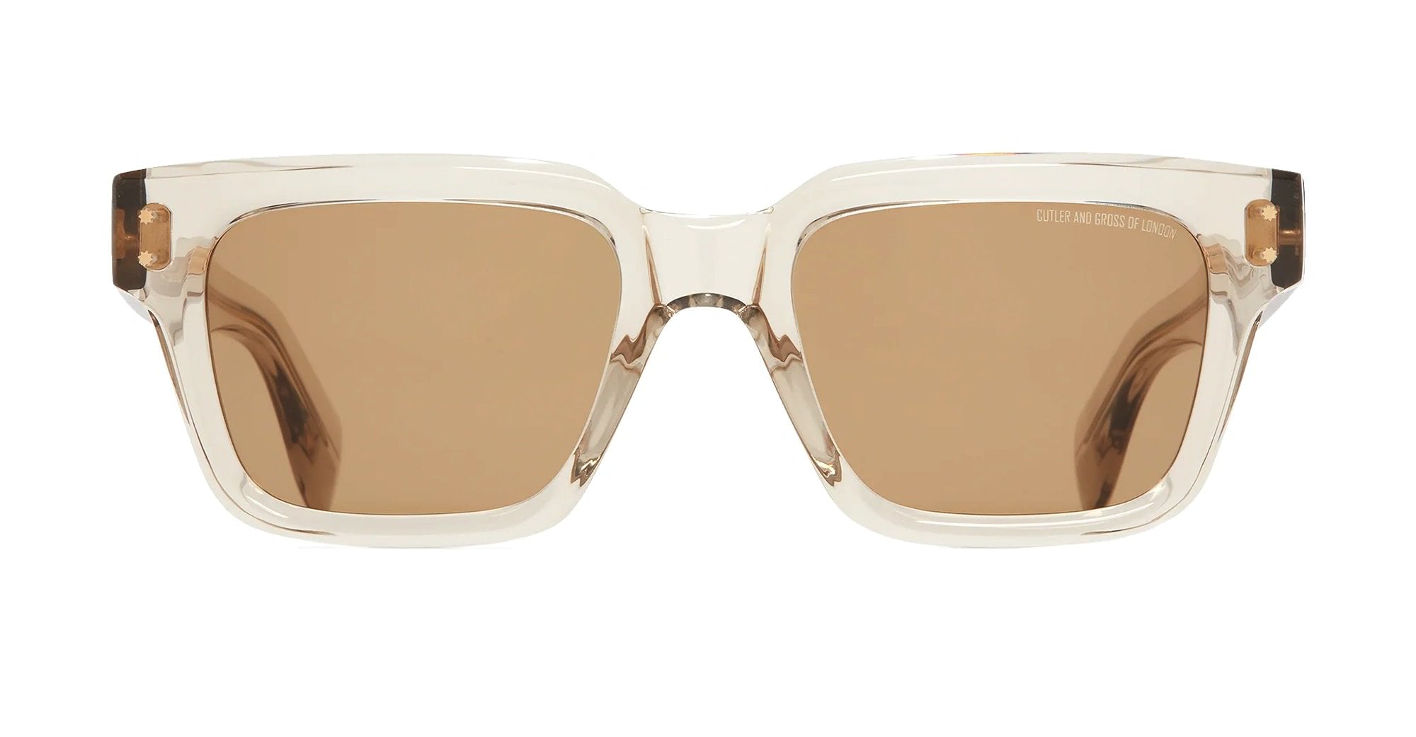 Ottica Mondello Roma - Cutler and Gross - CGSN-1434-53-04 - 1434 - SAND CRYSTAL - Acetate - shape Squared - Black - EYEWEAR - SUNGLASSES - Unisex,Uomo,Donna,Women,Men - lens Brown - Made In Italy