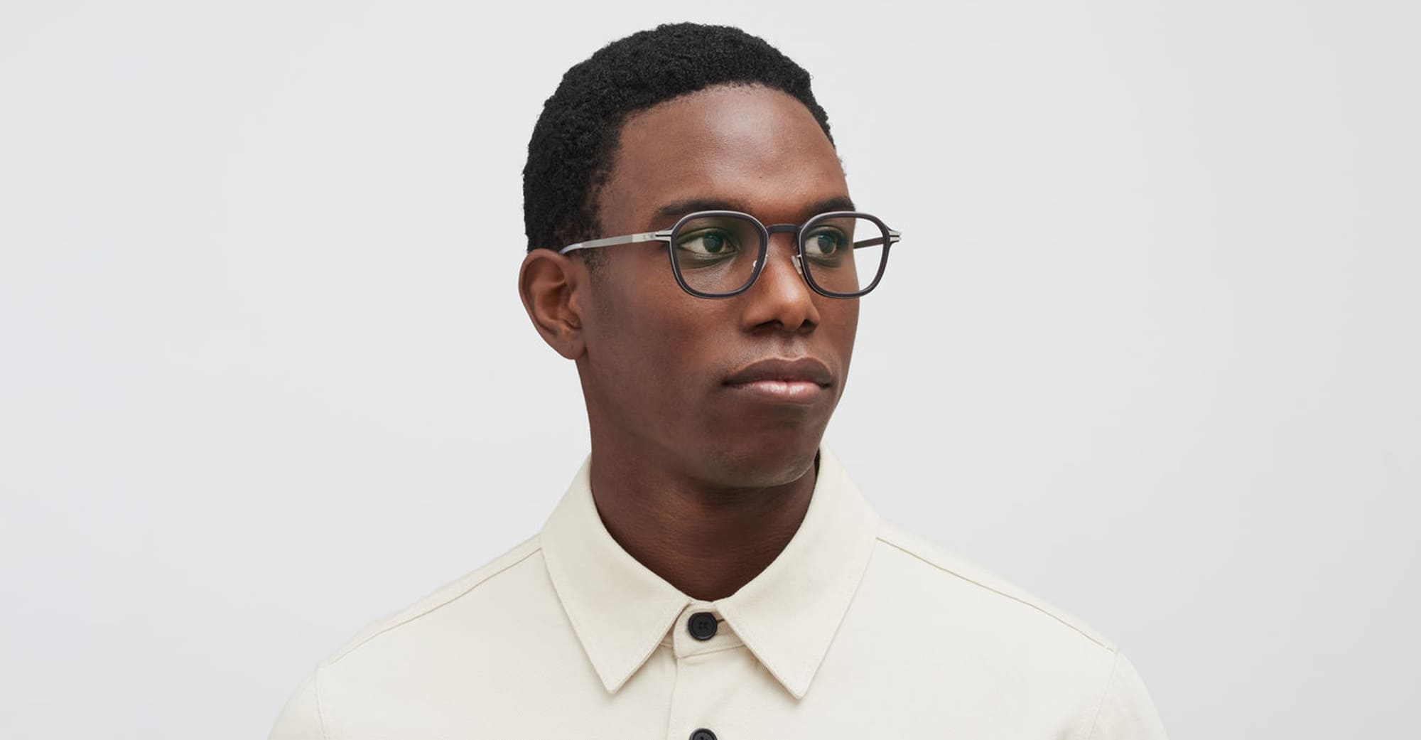 Ottica Mondello Roma - Mykita - 10066821 - FIR MH49 - Black / Matte Silver RX - stainless steel - shape Squared - black, silver - EYEWEAR - EYEGLASSES - Unisex,Uomo,Donna,Women,Men - lens Clear - Made In Germany