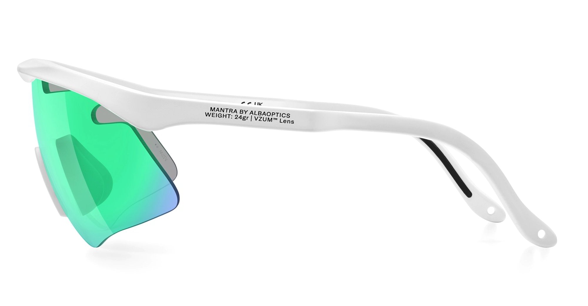Ottica Mondello Roma - Alba Optics - 8050054516417 - MANTRA - WHITE / VZUM F-LENS BTL - Tr90 - shape Mask - White - EYEWEAR - SUNGLASSES - Unisex,Uomo,Donna,Women,Men - lens blue green - Made In Italy