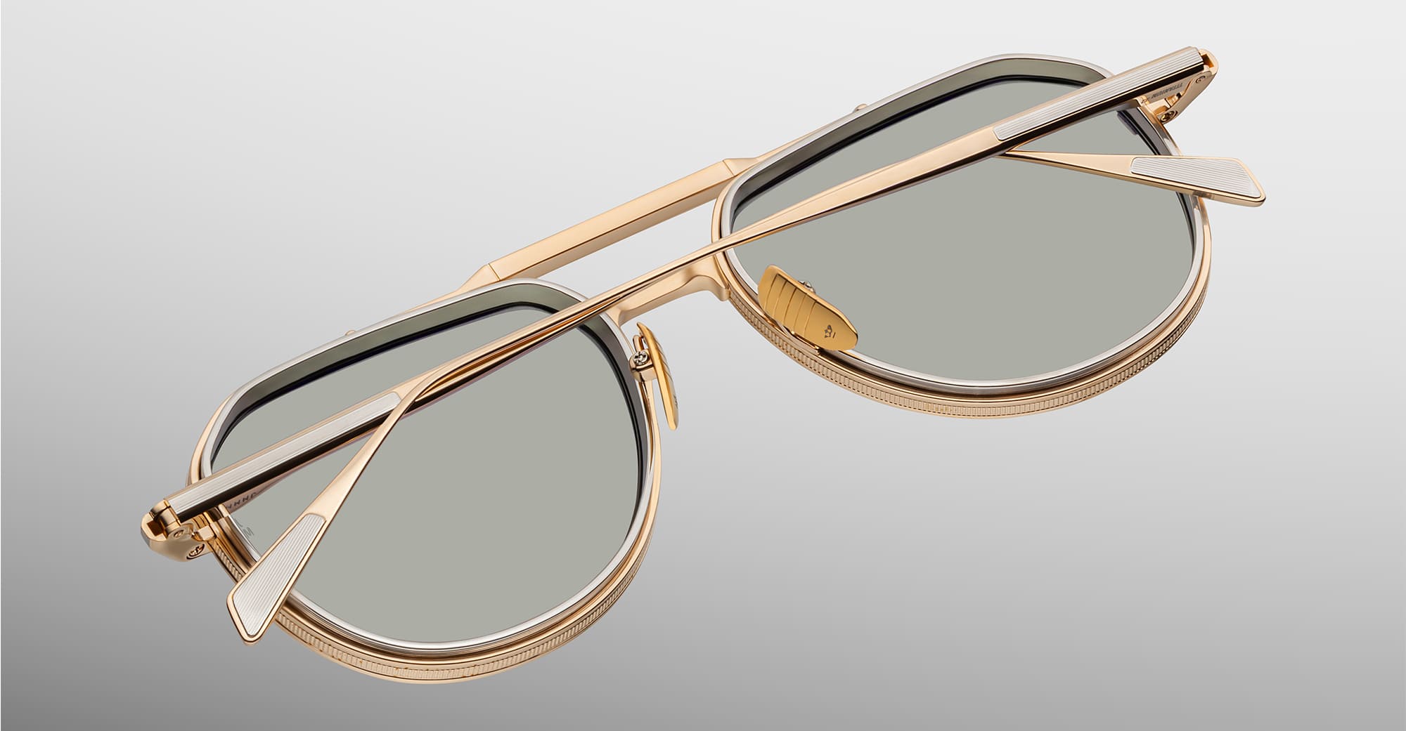 Ottica Mondello Roma - Jacques Marie Mage - JMMMD-54 - COMMANDER - ALTAN - Titanium - shape Aviator - Gold - EYEWEAR - SUNGLASSES - Unisex,Uomo,Donna,Women,Men - lens light green - Made In Japan
