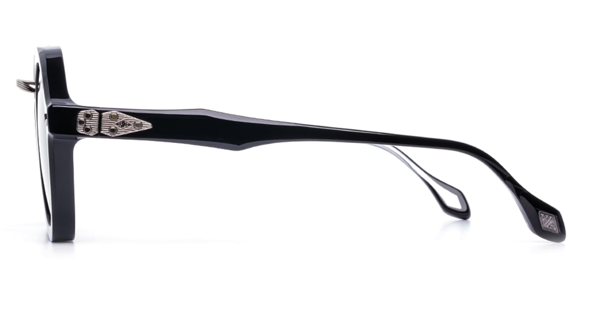 Ottica Mondello Roma - Daizo - AHMB-AVR001e-B1-PG01 - KOJI - black / green lens - Acetate, titanium - shape Aviator - Black - EYEWEAR - SUNGLASSES - Unisex,Uomo,Donna,Women,Men - lens Green - Made In Japan
