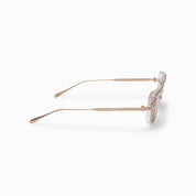 Ottica Mondello Roma - Akoni - AKS-537D-49 - JURA - CRYSTAL CLEAR - titanium, acetate - shape Squared - crystal clear, gold - EYEWEAR - SUNGLASSES - Unisex,Uomo,Donna,Women,Men - lens Gradient brown - Made In Japan
