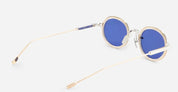 Ottica Mondello Roma - Sato - Acamar-II-P-RG-1 - ACAMAR II - Platinum / rose gold - Titanium - shape Oval - silver, gold - EYEWEAR - SUNGLASSES - Unisex,Uomo,Donna,Women,Men - lens Blue - Made In Japan