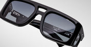 Ottica Mondello Roma - Jacques Marie Mage - JMMWS-10Y1 - DECADE COLLECTION: WINDSOR - DECADE - Acetate - shape Recangular - Black - EYEWEAR - SUNGLASSES - Uomo,Men - lens Gradient grey - Made In Japan
