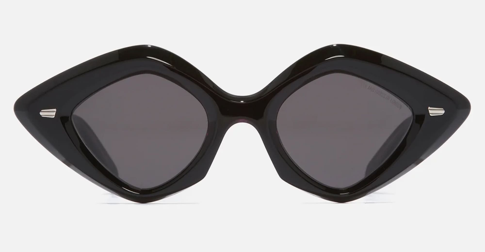 Ottica Mondello Roma - Cutler and Gross - CGSN-9126-48-01 - 9126 - BLACK ON PINK - Acetate - shape Diamond - black, pink - EYEWEAR - SUNGLASSES - Donna,Women - lens Grey - Made In Italy