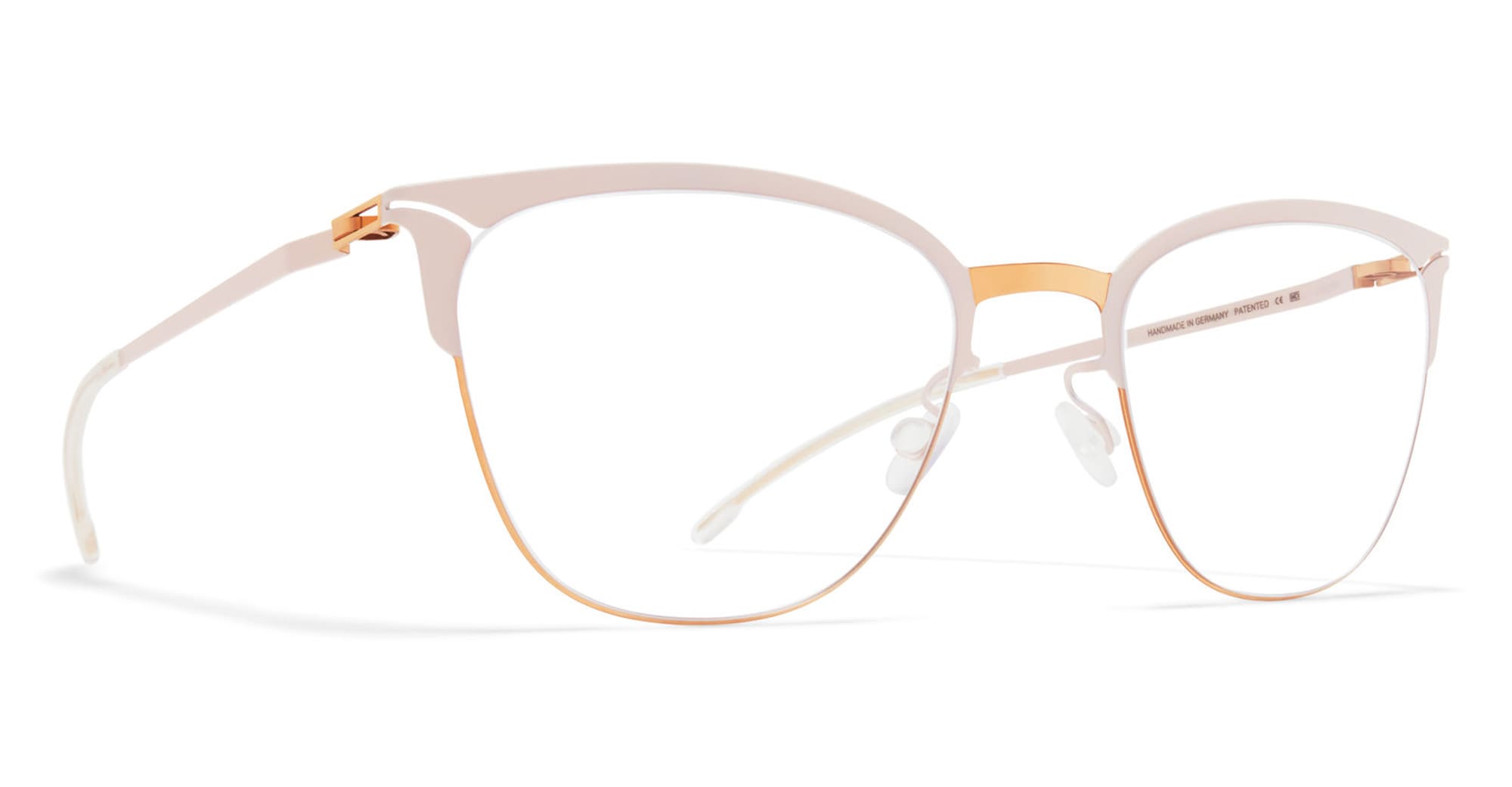 Ottica Mondello Roma - Mykita - 10087103 - ELBA - CHAMPAGNE GOLD / AURORE RX - stainless steel - shape Cat-eye - Gold, White - EYEWEAR - EYEGLASSES - Donna,Women - lens Clear - Made In Germany