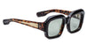 Ottica Mondello Roma - Jacques Marie Mage - JMMMF-H19 - MARIANNE FAITHFULL: EVELYN - YESTERDAY - Acetate - shape Squared - Tortoise - EYEWEAR - SUNGLASSES - Donna,Women - lens light bottle green - Made In Japan