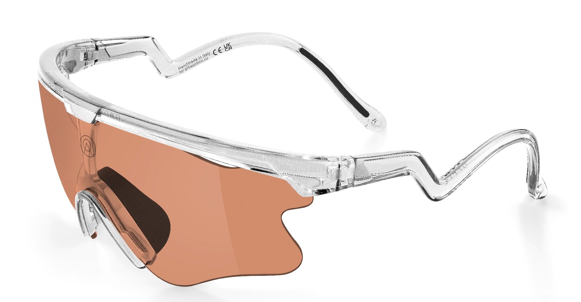  VZUM SALMON - Tr90 - shape Mask - transparent - EYEWEAR - SUNGLASSES - Unisex,Uomo,Donna,Women,Men - lens Pink - Made In Italy