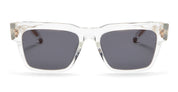 Ottica Mondello Roma - Akoni - AKS-113C-56 - COLUMBA - CRYSTAL CLEAR / WHITE GOLD - 56 - Acetate - shape Squared - transparent - EYEWEAR - SUNGLASSES - Unisex,Uomo,Donna,Women,Men - lens dark grey - Made In Japan