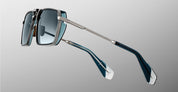 Ottica Mondello Roma - Jacques Marie Mage - JMMGTR-17J - GT-R - ATLANTIC - titanium, acetate - shape Navigator - Silver - EYEWEAR - SUNGLASSES - Unisex,Uomo,Donna,Women,Men - lens Gradient blue - Made In Japan