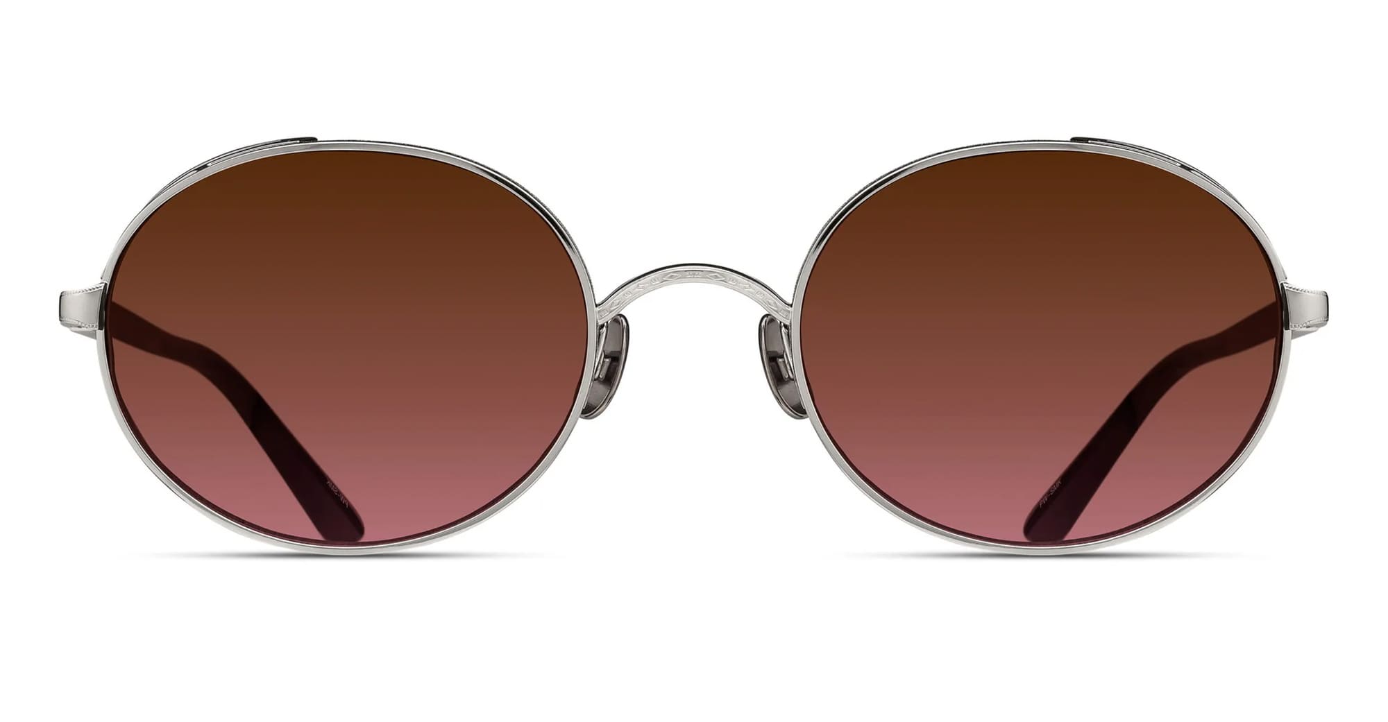 Ottica Mondello Roma - Matsuda - M3137.SG.PW-RED.51 - M3137 - PALLADIUM WHITE / RED COPPER - Titanium - shape Oval - Silver - EYEWEAR - SUNGLASSES - Unisex,Uomo,Donna,Women,Men - lens red - Made In Japan