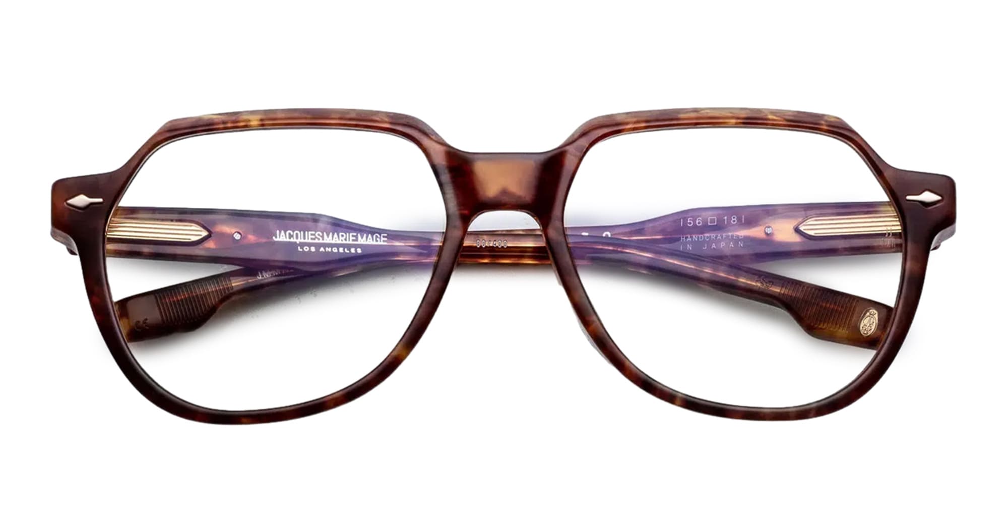 Ottica Mondello Roma - Jacques Marie Mage - JMMHZRX-H13 - SHOZO - HONEYCOMB RX - Acetate - shape Round - brown - EYEWEAR - EYEGLASSES - Unisex,Uomo,Donna,Women,Men - lens Clear - Made In Japan