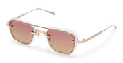 Ottica Mondello Roma - Akoni - AKS-537D-49 - JURA - CRYSTAL CLEAR - titanium, acetate - shape Squared - crystal clear, gold - EYEWEAR - SUNGLASSES - Unisex,Uomo,Donna,Women,Men - lens Gradient brown - Made In Japan