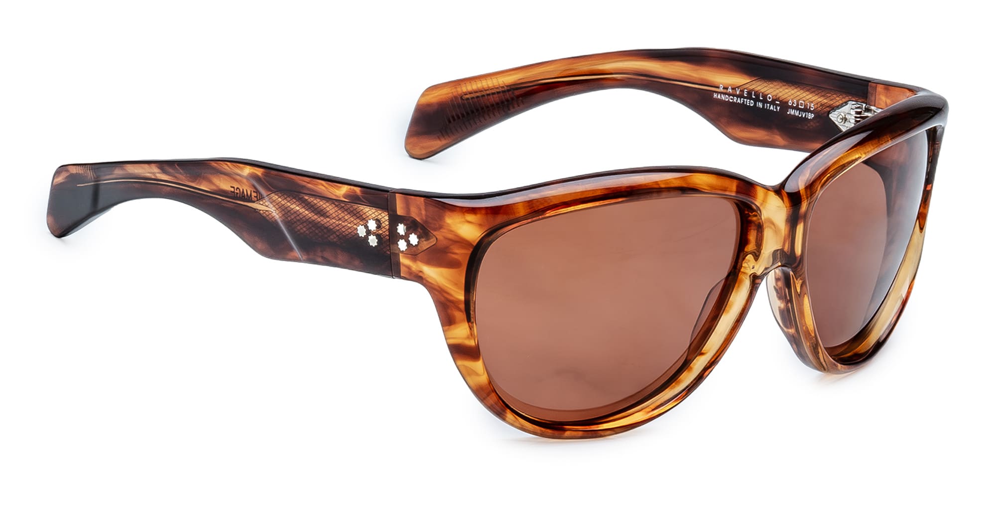 Ottica Mondello Roma - Jacques Marie Mage - JMMJV-18P - RAVELLO - BOURBON - Acetate - shape Round - Havana - EYEWEAR - SUNGLASSES - Unisex,Uomo,Donna,Women,Men - lens Brown - Made In Italy