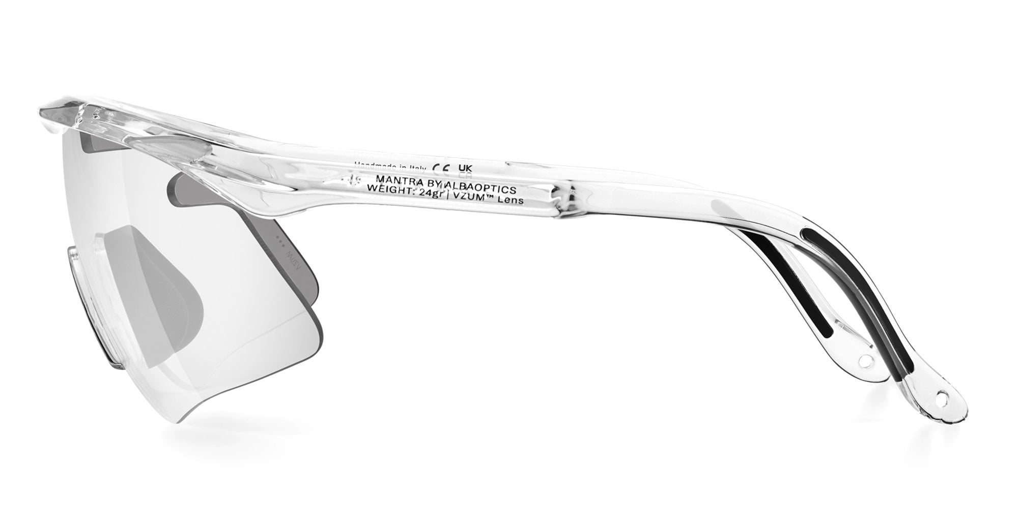 Ottica Mondello Roma - Alba Optics - 8050054518770 - MANTRA - CRYSTAL GLOSSY / VZUM SUPER ALU - Tr90 - shape Mask - Crystal - EYEWEAR - SUNGLASSES - Unisex,Uomo,Donna,Women,Men - lens Grey - Made In Italy