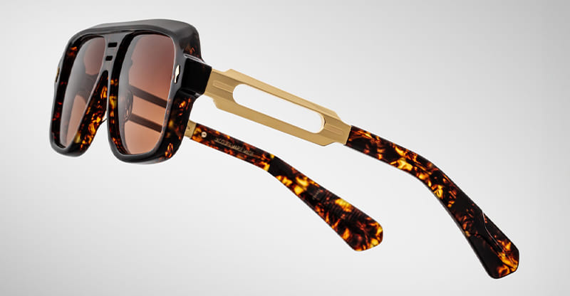 Ottica Mondello Roma - Jacques Marie Mage - JMMGG-6D - FUGUE - AGAR - Acetate, titanium - shape Navigator - brown - EYEWEAR - SUNGLASSES - Uomo,Men - lens Gradient brown - Made In Japan