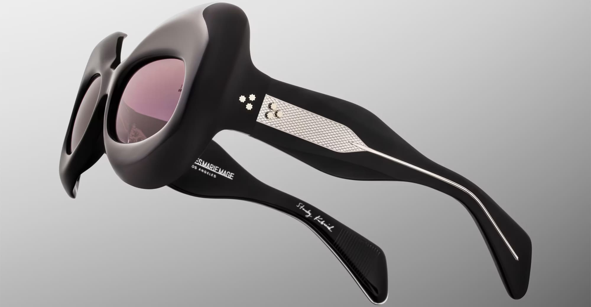 Ottica Mondello Roma - Jacques Marie Mage - JMMTWN-26 - STANLEY KUBRICK BY JMM: TWINS - SHADOW - Acetate - shape Butterfly - Black - EYEWEAR - SUNGLASSES - Unisex,Uomo,Donna,Women,Men - lens Gradient black - Made In Japan