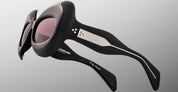 Ottica Mondello Roma - Jacques Marie Mage - JMMTWN-26 - STANLEY KUBRICK BY JMM: TWINS - SHADOW - Acetate - shape Butterfly - Black - EYEWEAR - SUNGLASSES - Unisex,Uomo,Donna,Women,Men - lens Gradient black - Made In Japan