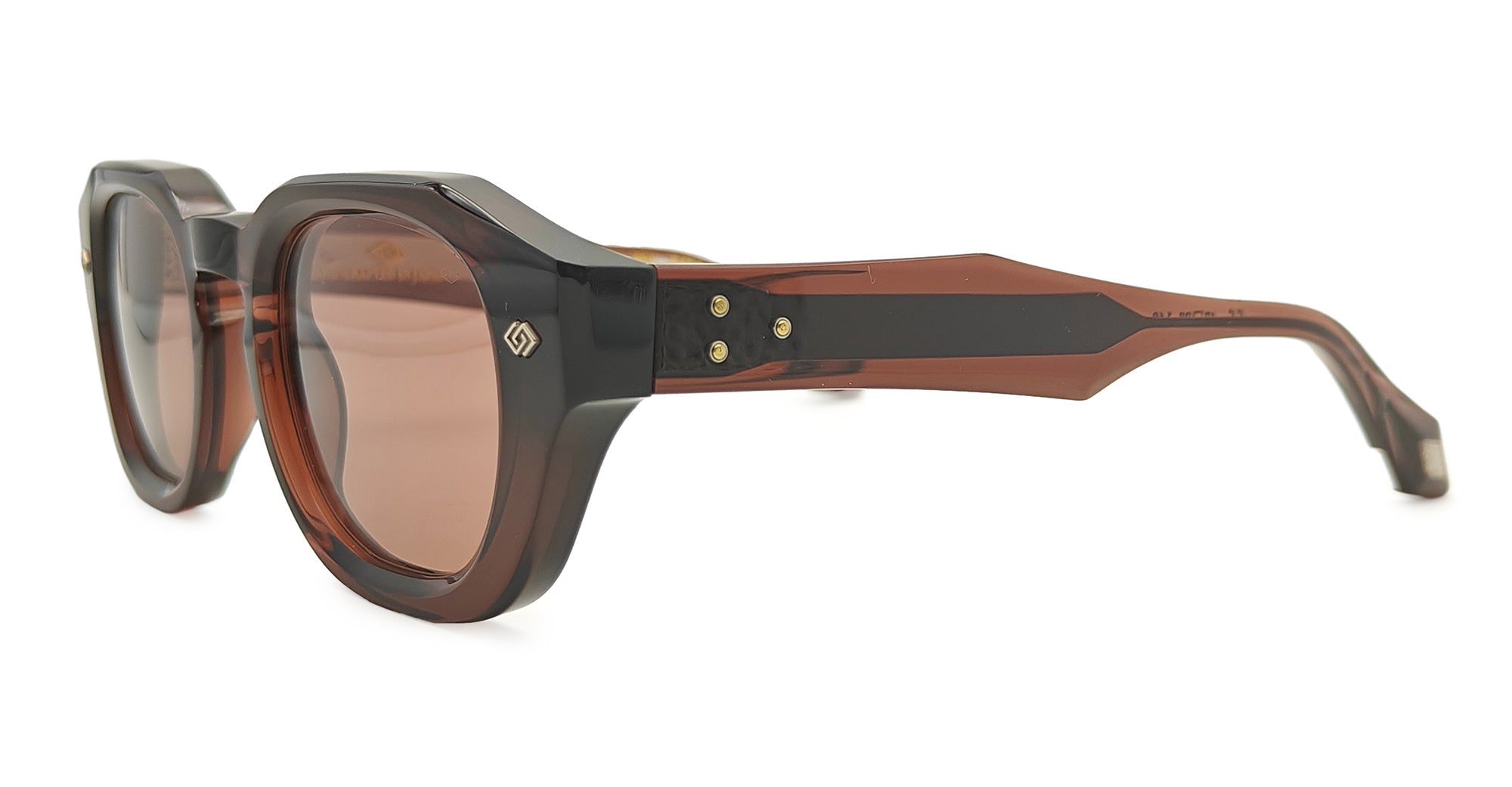 Ottica Mondello Roma - Daizo - A-SD001-WBR1-BR01 - LUDO - WARM BROWN / BROWN LENS - Acetate - shape Round - brown - EYEWEAR - SUNGLASSES - Unisex,Uomo,Donna,Women,Men - lens Brown - Made In Japan