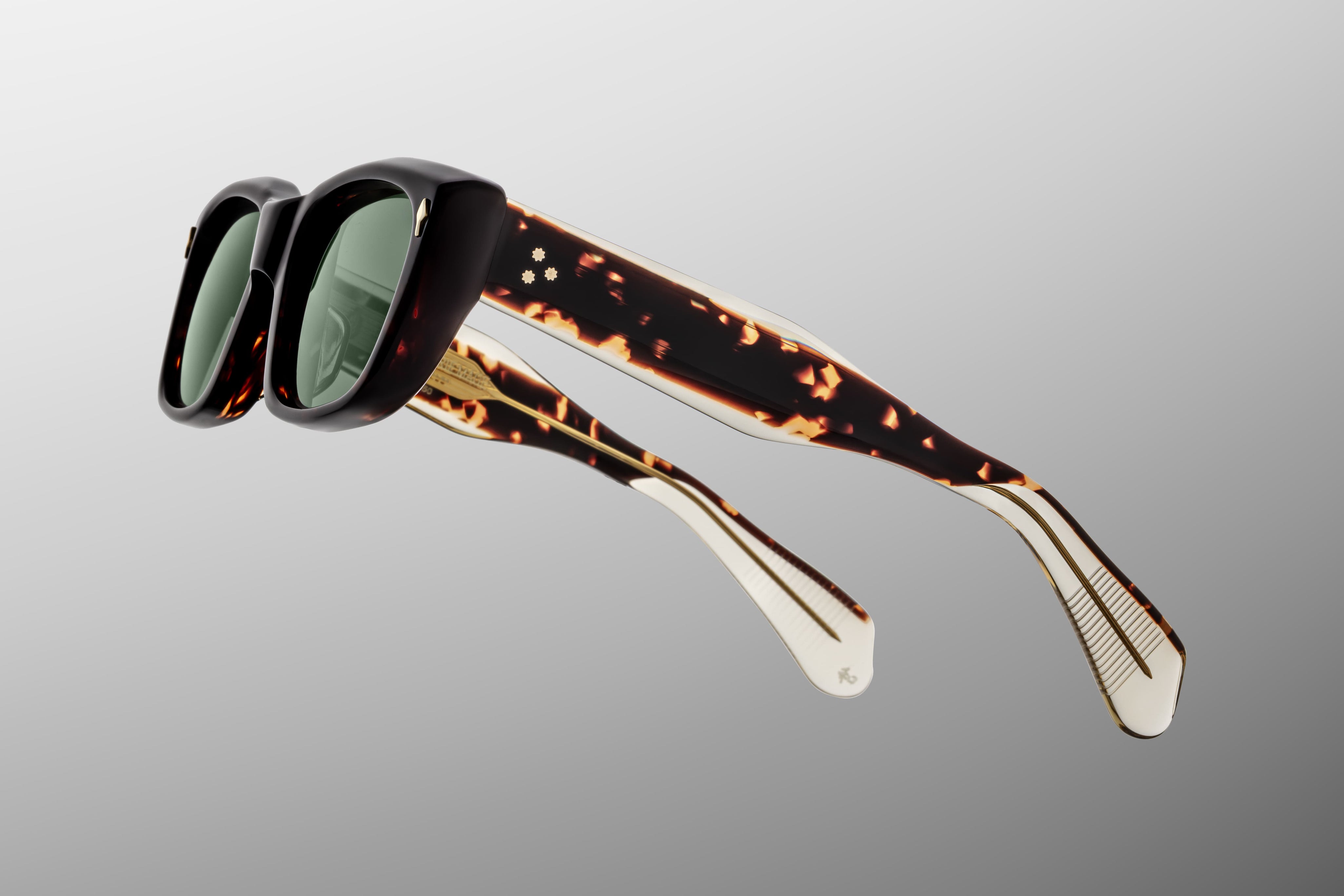 Ottica Mondello Roma - Jacques Marie Mage - JMMCO-18Q - CORNICHE - ETNA - Acetate - shape Rectangular - Tortoise - EYEWEAR - SUNGLASSES - Unisex,Uomo,Donna,Women,Men - lens Green - Made In Japan