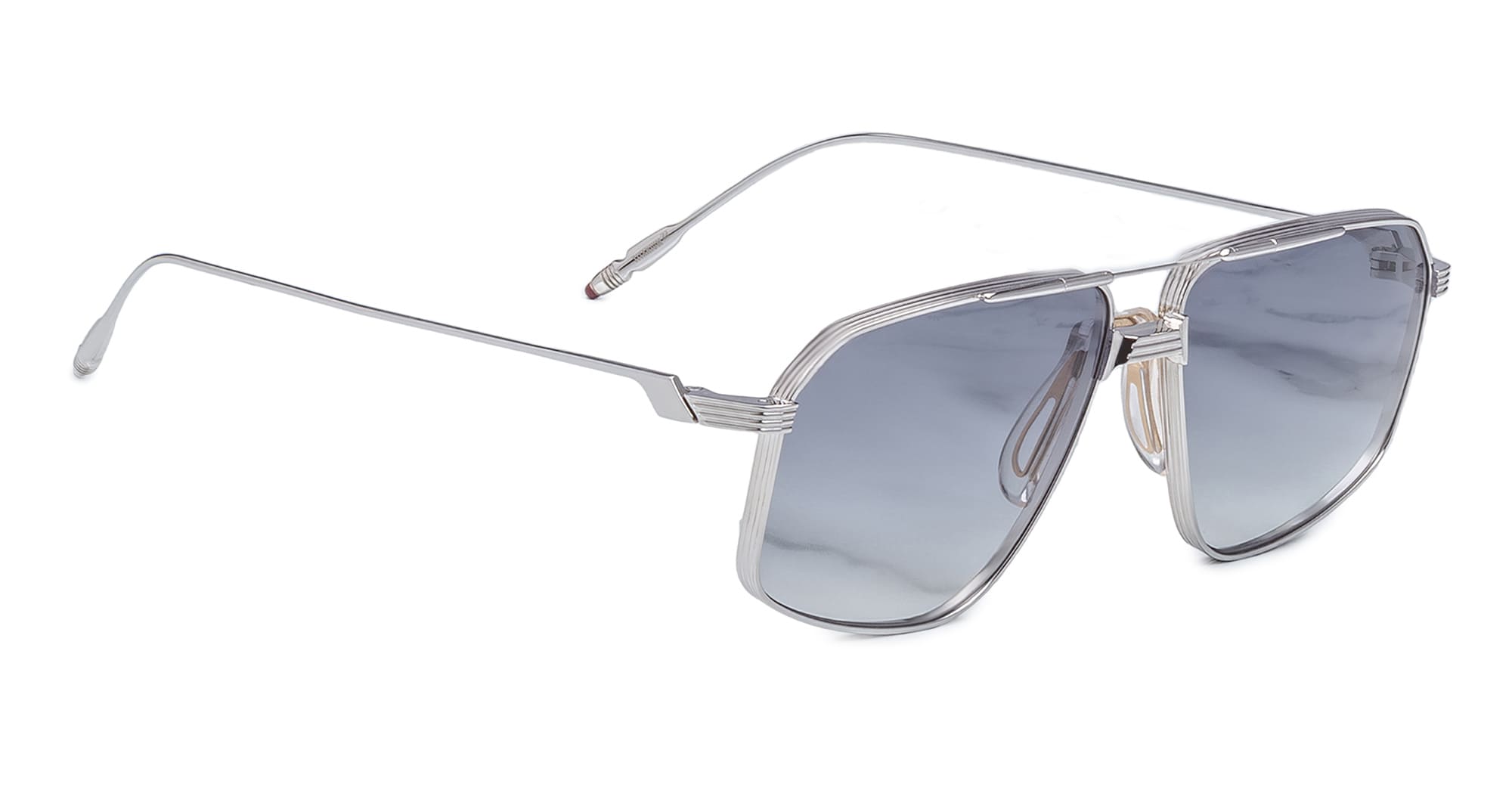 Ottica Mondello Roma - Jacques Marie Mage - JMMJG-15Z - JAGGER - SULFUR - Titanium - shape Aviator - Silver - EYEWEAR - SUNGLASSES - Uomo,Men - lens Grey - Made In Japan