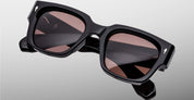 Ottica Mondello Roma - Jacques Marie Mage - JMMEZ-18K - ENZO - WILLOW - Acetate - shape Squared - Black - EYEWEAR - SUNGLASSES - Unisex,Uomo,Donna,Women,Men - lens Brown - Made In Japan