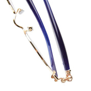Ottica Mondello Roma - Kuboraum - KROJ74LG000000OP - MASK J74 LG - LIGHT GOLD / DARK BLUE RX - Metal - shape Round - Gold - EYEWEAR - EYEGLASSES - Unisex,Uomo,Donna,Women,Men - lens Clear - Made In Italy