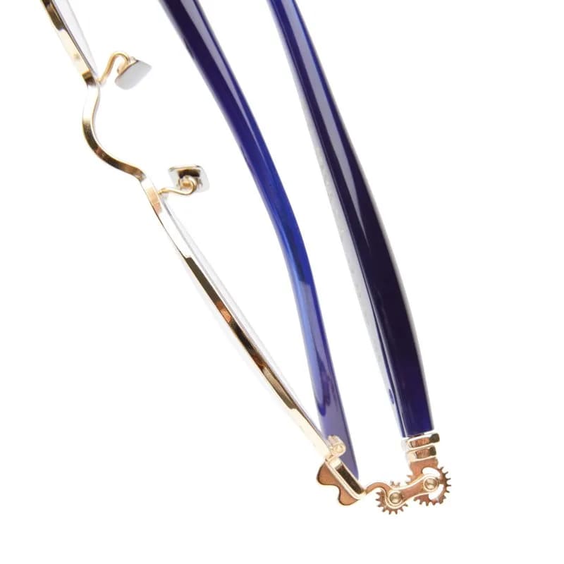 Ottica Mondello Roma - Kuboraum - KROJ74LG000000OP - MASK J74 LG - LIGHT GOLD / DARK BLUE RX - Metal - shape Round - Gold - EYEWEAR - EYEGLASSES - Unisex,Uomo,Donna,Women,Men - lens Clear - Made In Italy